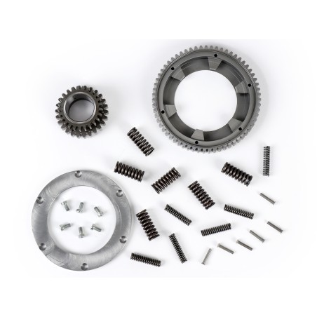 Piñón Campana Interior Embrague BENELLI 7 Muelles 24 Dientes Rectos Con Corona 61 Dientes Vespa DS, DN, IRIS, TX, T5