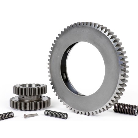 Piñón Campana Interior Embrague BENELLI 7 Muelles 24 Dientes Rectos Con Corona 61 Dientes Vespa DS, DN, IRIS, TX, T5