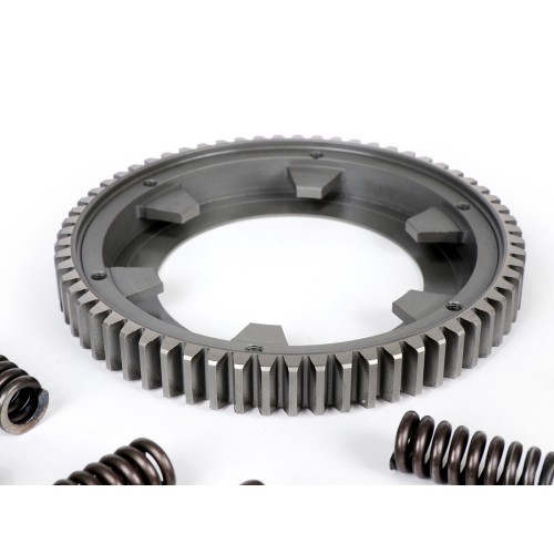 Piñón Campana Interior Embrague BENELLI 7 Muelles 24 Dientes Rectos Con Corona 61 Dientes Vespa DS, DN, IRIS, TX, T5