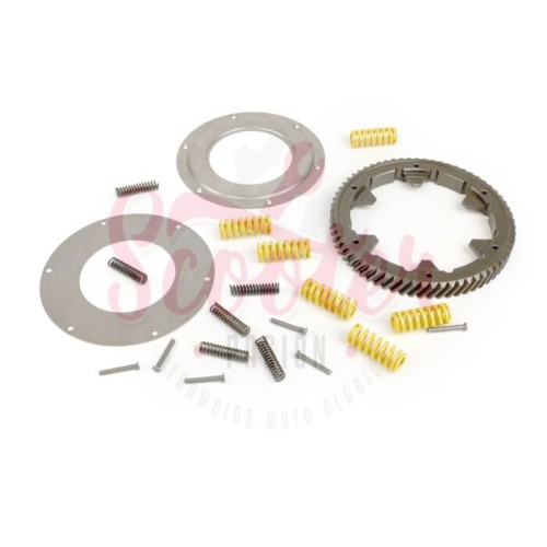 Corona Transmisión Primario DRT 65 Dientes Helicoidales Para Piñón Embrague 21-22-23-24 Dientes Vespa DN, IRIS, TX, T5, PX Disco