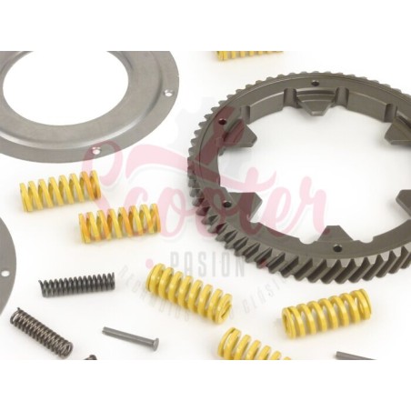 Corona Transmisión Primario DRT 65 Dientes Helicoidales Para Piñón Embrague 21-22-23-24 Dientes Vespa DN, IRIS, TX, T5, PX Disco