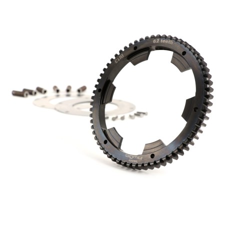 Corona Transmisión Primario Kit BGM PRO 62 Dientes Rectos Para Piñón Embrague 23-24-25 Dientes Vespa 125N, 125S, 150s, Sprint