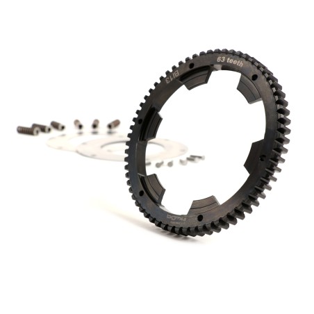 Corona Transmisión Primario Kit BGM PRO 63 Dientes Rectos Para Piñón Embrague 23-24-25 Dientes Vespa 125N, 125S, 150s, Sprint