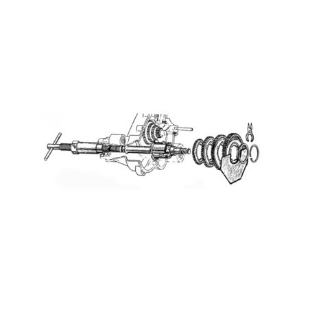 Herramienta para montaje cigueñal Vespa SIP incluye kit adaptadores