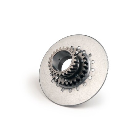 Piñón Campana Interior Embrague DRT 7 Muelles 24 Dientes Helicoidales Para Corona 65 Dientes Vespa DS, DN, IRIS, TX, T5