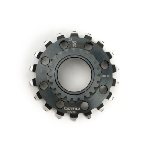 Piñón Campana Interior Embrague BGM PRO Cosa 2 23 Dientes Rectos Con Corona 63 Dientes Vespa PX Disco, Cosa 2