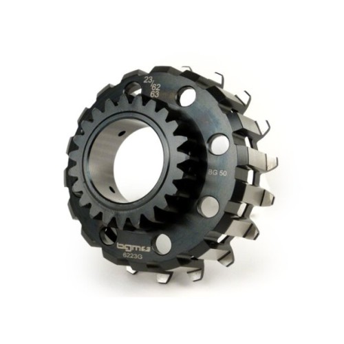 Piñón Campana Interior Embrague BGM PRO Cosa 2 23 Dientes Rectos Con Corona 63 Dientes Vespa PX Disco, Cosa 2