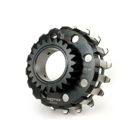 Piñón Campana Interior Embrague BGM PRO Cosa 2 23 Dientes Rectos Con Corona 63 Dientes Vespa PX Disco, Cosa 2