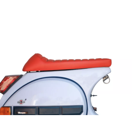 Asiento Rojo Fastback 2.0 Vespa PX Disco,IRIS,DN,DS,CL,Vespa 150s, Sprint,GS,160 y 125 del año 60 al 65