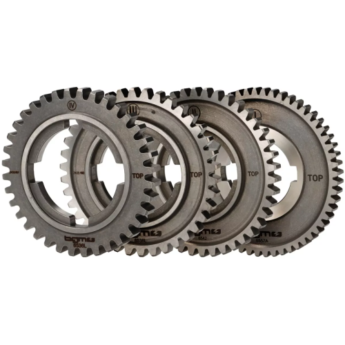 Piñones Caja de Cambio BGM PRO TORQUEMASTER 1ª, 2ª, 3ª y 4ª Velocidad (4ª Corta) Vespa PX Disco 200, TX, IRIS 200