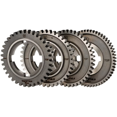 Piñones Caja de Cambio BGM PRO TORQUEMASTER 1ª, 2ª, 3ª y 4ª Velocidad (4ª Corta) Vespa PX Disco 200, TX, IRIS 200