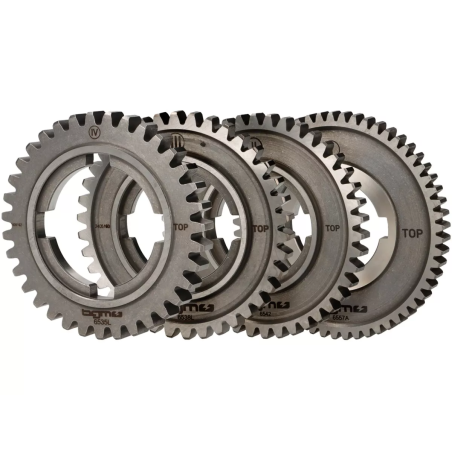 Piñones Caja de Cambio BGM PRO TORQUEMASTER 1ª, 2ª, 3ª y 4ª Velocidad 57-42-38-35 Vespa PX Disco 200, TX, IRIS 200