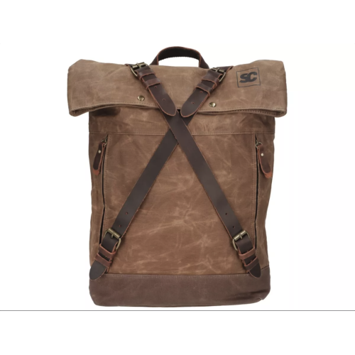 Mochila Marrón de lona encerada