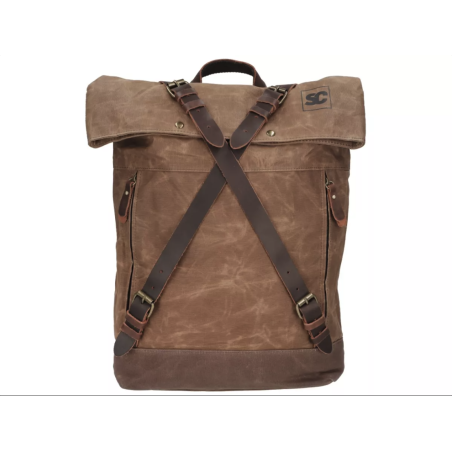 Mochila Marrón de lona encerada