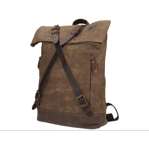 Mochila Marrón de lona encerada