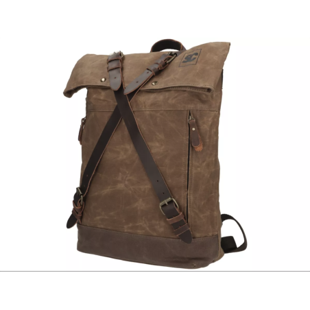 Mochila Marrón de lona encerada
