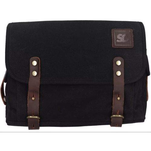 Bolso Negro de lona encerada