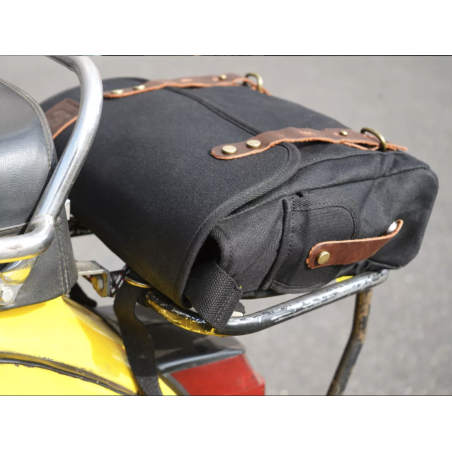 Bolso Negro de lona encerada