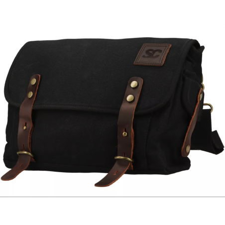 Bolso Negro de lona encerada