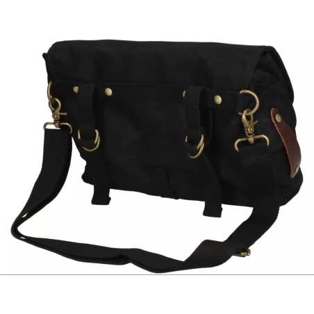 Bolso Negro de lona encerada
