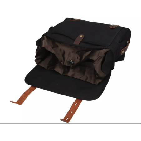 Bolso Negro de lona encerada
