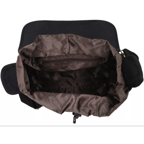 Bolso Negro de lona encerada