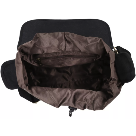 Bolso Negro de lona encerada