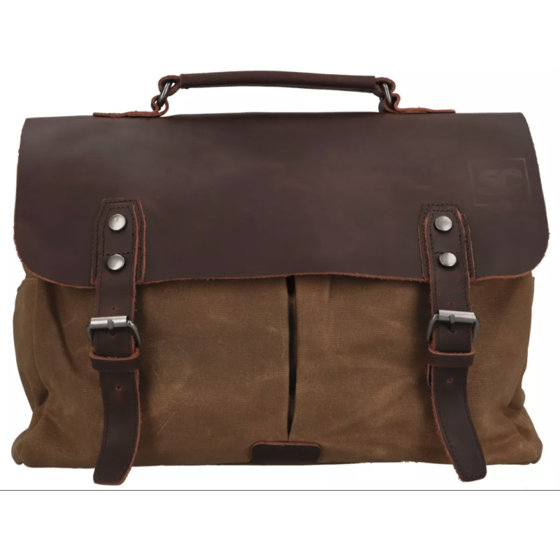 Bolso Marrón de lona encerada