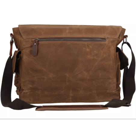 Bolso Marrón Grande de lona encerada