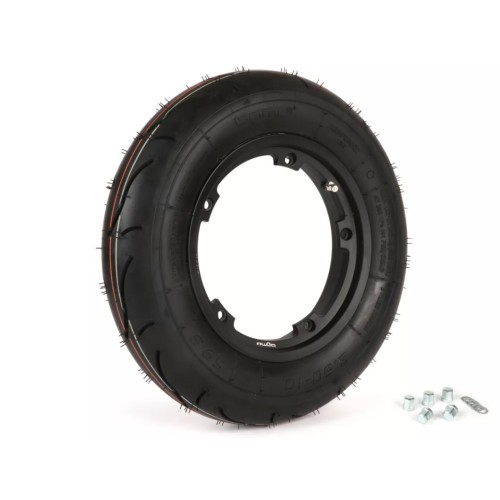Kit Llanta Tubeless con Neumático BGM Sport 3.50-10 Pulgadas TL 59S (Reforzada)