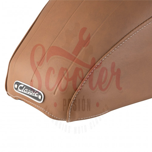 Asiento Marrón Monoplaza SIP Classic Vespa 50/75, Super, SL, Primavera