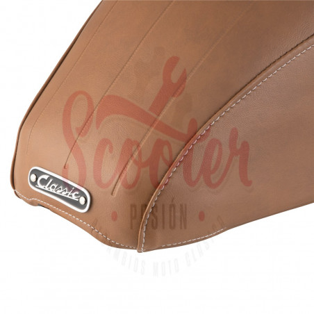 Asiento Marrón Monoplaza SIP Classic Vespa 50/75, Super, SL, Primavera