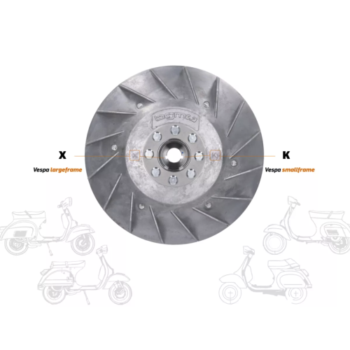 Volante Magnético BGM PRO SPORT 2.0 DualFit 1.600 gr Vespa PK XL, FL, PX Disco, TX, IRIS