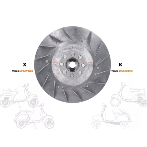 Volante Magnetico BGM PRO TOURING 2.0 DualFit 2.300gr Vespa PK XL, FL, PX Disco, TX, IRIS