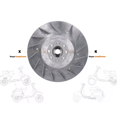 Volante Magnetico BGM PRO TOURING 2.0 DualFit 2.300gr Vespa PK XL, FL, PX Disco, TX, IRIS