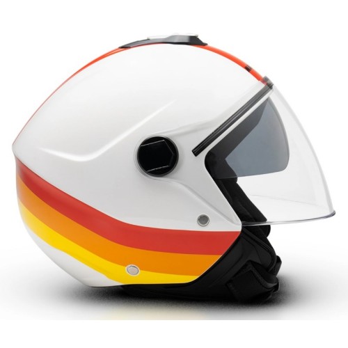 Casco MALOSSI Jet Dakar, Blanco, Talla L