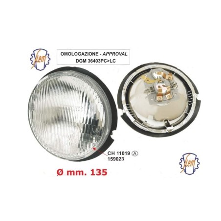 Óptica Faro Delantero Original Siem, Vespa PKS, PK XL, Plurimatic