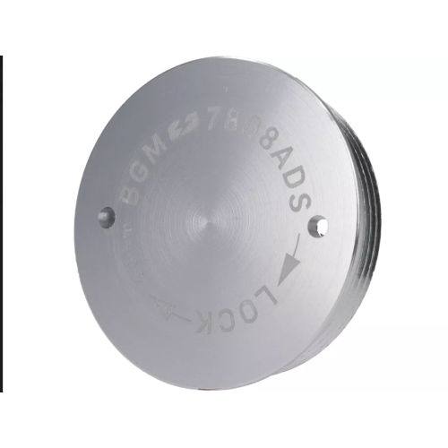 Tapa Protectora Encendido Volante BGM PRO CNC M28x1 Plata Plana para Vespa PX Disco, IRIS, DN, TX, T5, PKS, PK XL ,FL