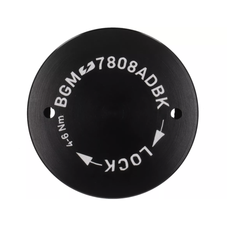 Tapa Protectora Encendido Volante BGM PRO CNC M28x1 Negro Plano para Vespa PX Disco, IRIS, DN, TX, T5, PKS, PK XL ,FL