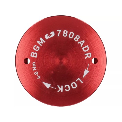 Tapa Protectora Encendido Volante BGM PRO CNC M28x1 Rojo Plano para Vespa PX Disco, IRIS, DN, TX, T5, PKS, PK XL ,FL