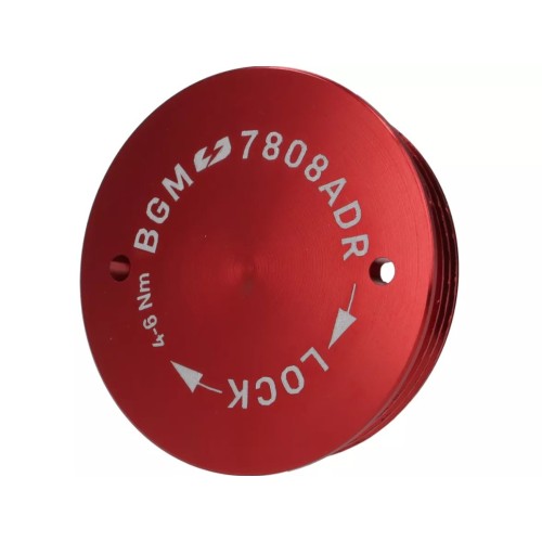 Tapa Protectora Encendido Volante BGM PRO CNC M28x1 Rojo Plano para Vespa PX Disco, IRIS, DN, TX, T5, PKS, PK XL ,FL