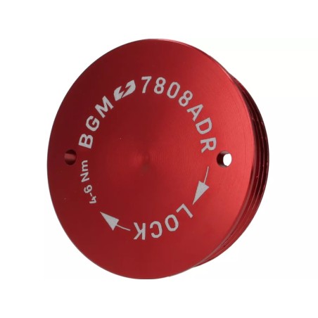 Tapa Protectora Encendido Volante BGM PRO CNC M28x1 Rojo Plano para Vespa PX Disco, IRIS, DN, TX, T5, PKS, PK XL ,FL