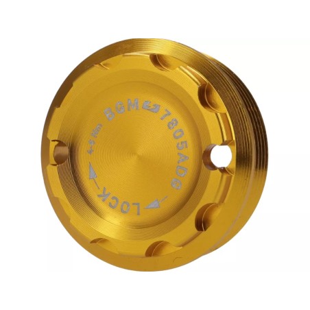 Tapa Protectora Encendido Volante BGM PRO CNC M28x1 Dorada para Vespa PX Disco, IRIS, DN, TX, T5, PKS, PK XL ,FL