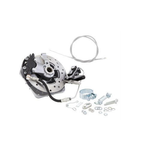 Kit Freno de Disco Delantero GRIMECA Classic NT Plata (Patrón de Red) para Vespa DN, TX, T5 e IRIS, adaptable a PKS, PK XL y FL