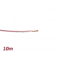 Cable eléctrico UNIVERSAL 0,85mm² 10m blanco, rojo