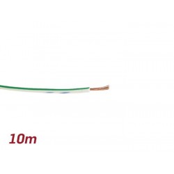 Cable eléctrico UNIVERSAL 0,85mm² 10m blanca, verde