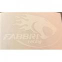 Pegatina Adhesivo FABBRI Racing 12X7 cm  blanco