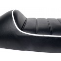 Asiento Negro/Blanco Fastback 2.0 Vespa PX Disco, IRIS, DN, DS, CL, Vespa 150s, Sprint, GS, 160 y 125 del año 60 al 65