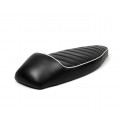 Asiento Negro/Blanco Fastback Vespa PX Disco, IRIS, DN, DS, CL, Vespa 150s, Sprint, GS, 160 y 125 del año 60 al 65