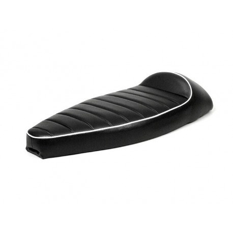 Asiento Negro/Blanco Fastback 2.0 Vespa PX Disco, IRIS, DN, DS, CL, Vespa 150s, Sprint, GS, 160 y 125 del año 60 al 65